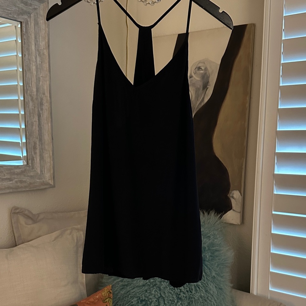 Fifteen Twenty Black V-Neck Spaghetti Strap Slip Tank - great condition